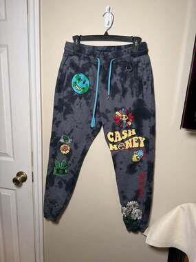 Reason Brand Cash Money Tie Dye Sweatpants Joggers M